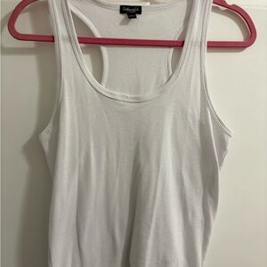 Splendid White Scoop Neck Racerback Tank